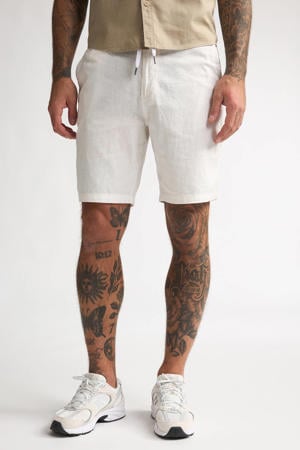 linnen chino korte broek - wit