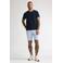 Petrol Industries regular fit chino short met linnen - lichtblauw