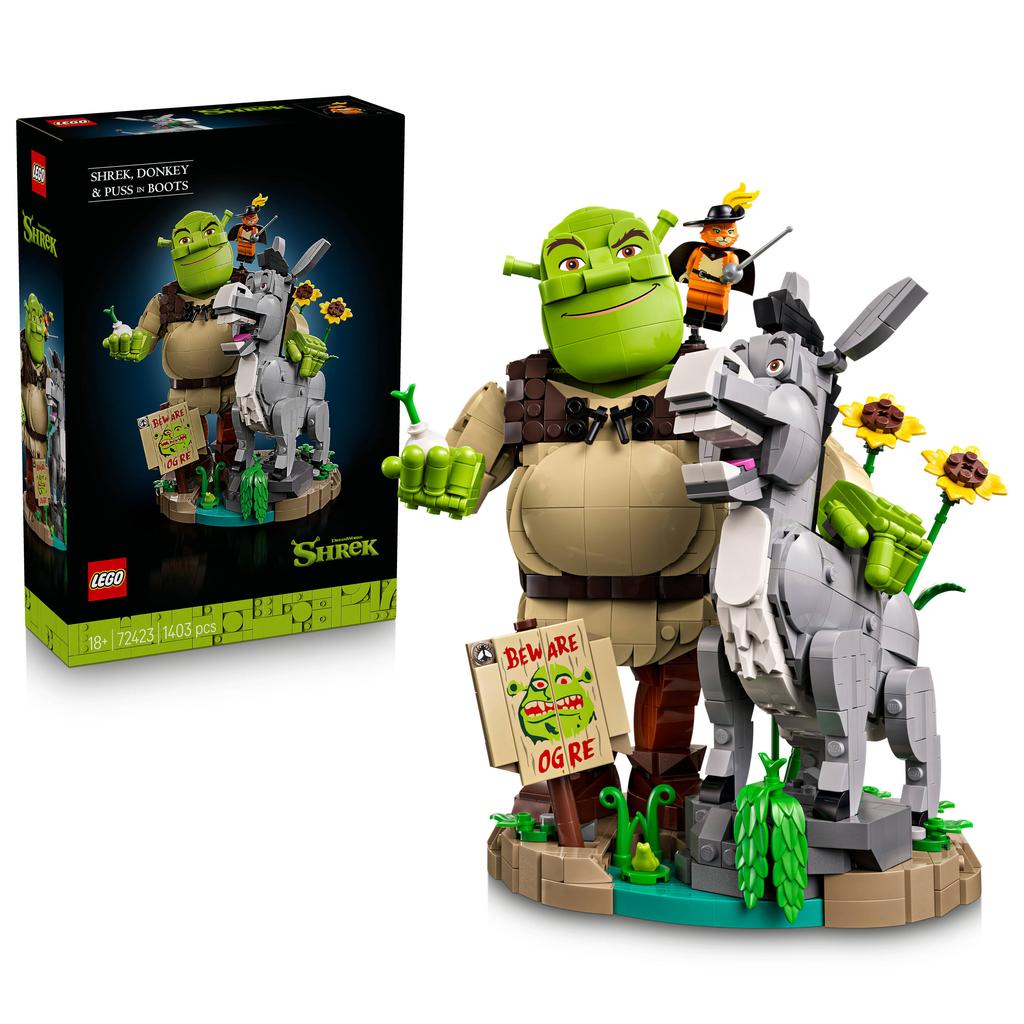 LEGO Shrek: Shrek, Ezel en de Gelaarsde Kat Film Set 72423