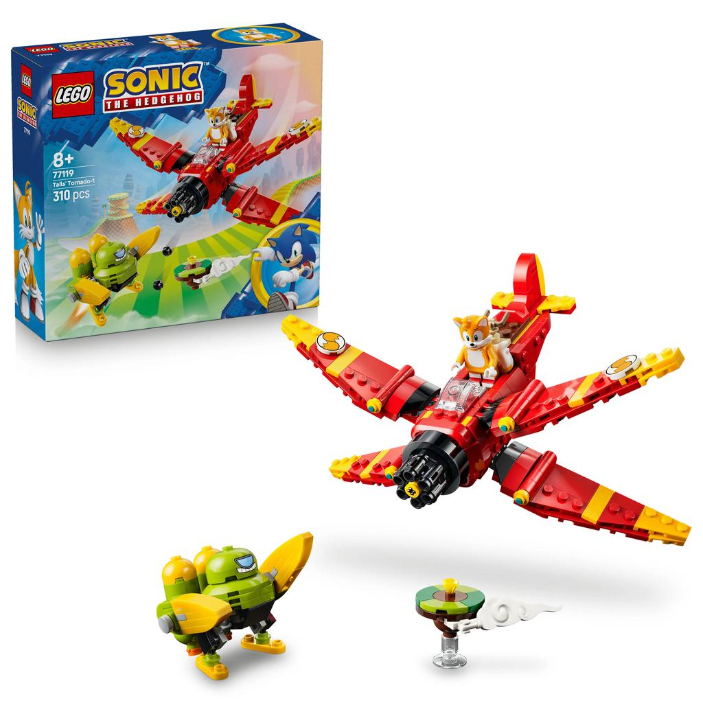 LEGO Sonic the Hedgehog Tails en zijn Tornado-1 Vliegtuig Speelgoed 77119