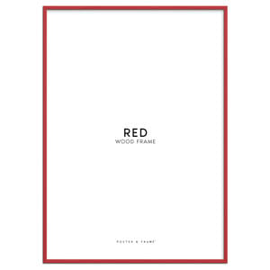 houten lijst rood acryl (50 x 70 cm cm)