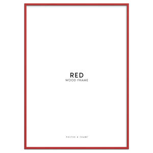 houten lijst rood acryl (50 x 70 cm cm)