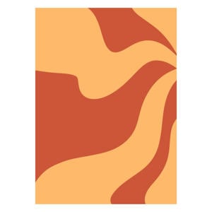 Poster - Yuli Saputra - Red And Yellow Modern Minimalist (50 x 70 cm cm)