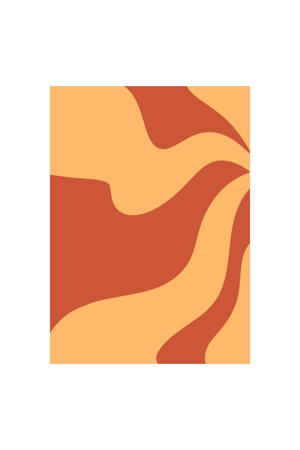 Poster - Yuli Saputra - Red And Yellow Modern Minimalist (30 x 40 cm cm)