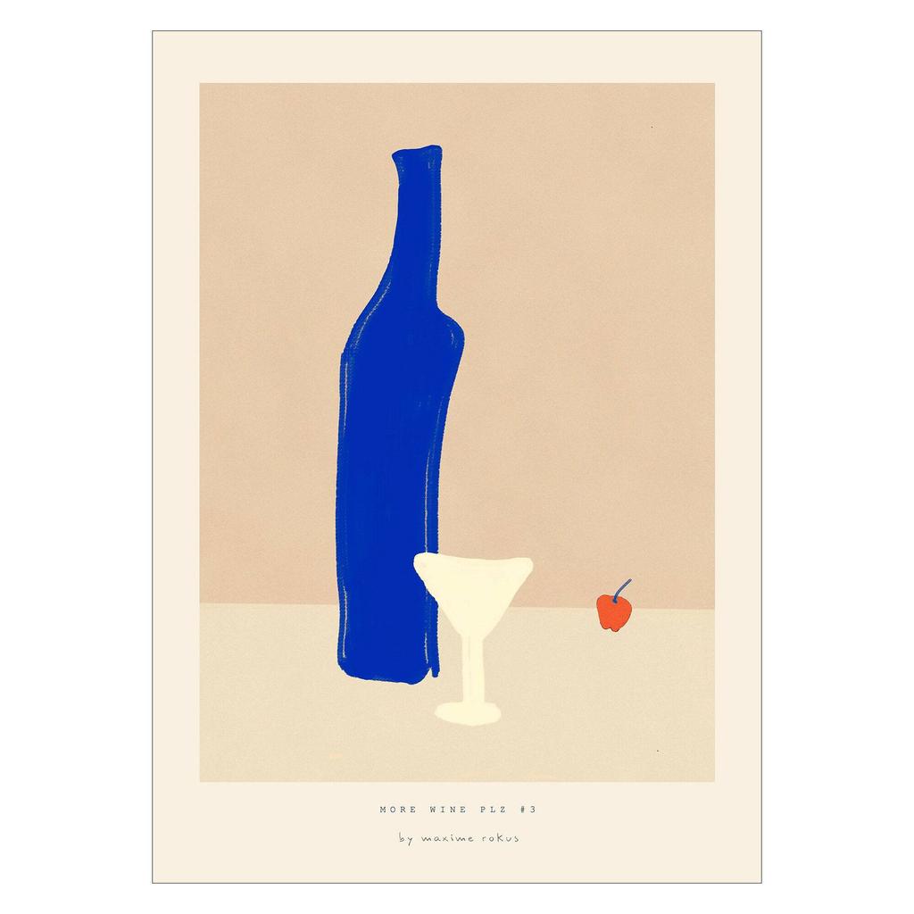 Poster & Frame Poster - PSTR Studio - Maxime - More wine plz #3 (30 x 40 cm cm)