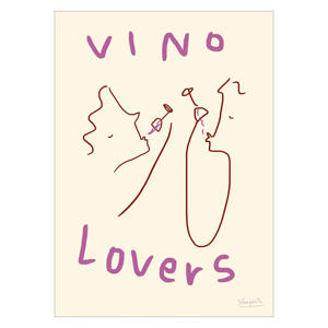 Poster - The Poster Club x Ruby Hughes - Vino Lovers (50 x 70 cm cm)
