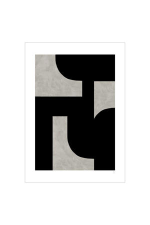 Poster - Berit Mogensen Lopez - Black Sculpture (30 x 40 cm cm)