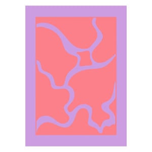 Poster - Yuli Saputra - Modern Purple Wave 2 (30 x 40 cm cm)