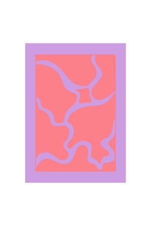 Poster - Yuli Saputra - Modern Purple Wave 2 (30 x 40 cm cm)