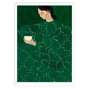 Poster - The Poster Club x Sofia Lind - Coffee Alone At Place De Clichy (50 x 70 cm cm)
