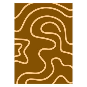 Poster - Yuli Saputra - Yellow Line Brown Background 1 (50 x 70 cm cm)