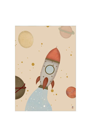 Poster - Magnelade - Rumle Rumskib (30 x 40 cm cm)