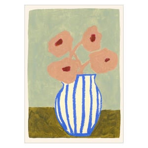 Poster - The Poster Club x Carla Llanos - Pink Flowers (30 x 40 cm cm)