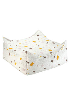 Terrazzo Marmer Vierkante Ottoman