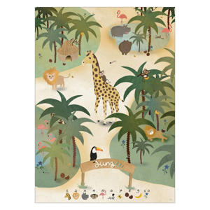 Poster - Willero Illustration - Jungle - A3(29.7 cm x 42 cm) (50 x 70 cm cm)