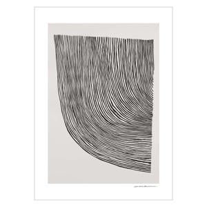 Poster - The Poster Club x Leise Dich Abrahamsen - Curves Black (50 x 70 cm cm)