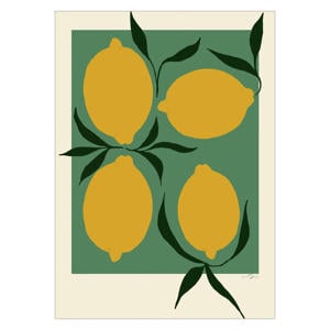 Poster - The Poster Club x Anna Mörner - Green Lemon (50 x 70 cm cm)
