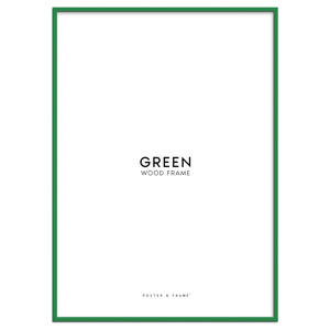 houten lijst groen acryl (50 x 70 cm cm)