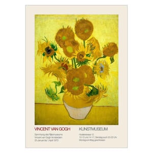 Poster - Vincent van Gogh x PSTR Studio - Vincent van Gogh - Sunflowers (50 x 70 cm cm)