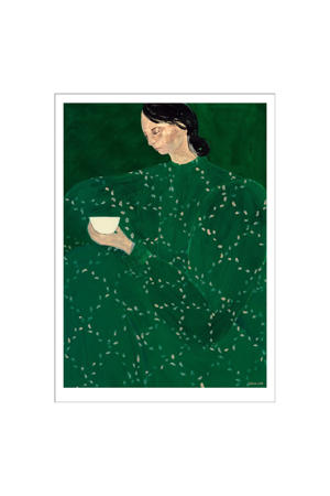 Poster - The Poster Club x Sofia Lind - Coffee Alone At Place De Clichy (30 x 40 cm cm)