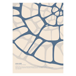 Poster - Vicki Zoe - BLUE FOSSIL (30 x 40 cm cm)