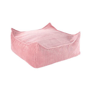 Roze Mousse Vierkante Ottoman