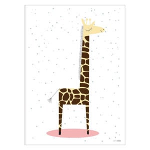 Poster - Min Streg - Pige Giraf (30 x 40 cm cm)