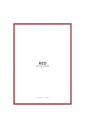 houten lijst rood acryl (30 x 40 cm cm)