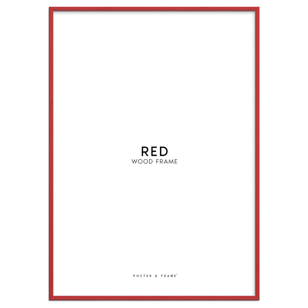 Poster & Frame houten lijst rood acryl (30 x 40 cm cm)