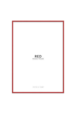 houten lijst rood acryl (30 x 40 cm cm)