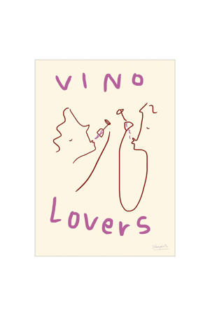Poster - The Poster Club x Ruby Hughes - Vino Lovers (30 x 40 cm cm)