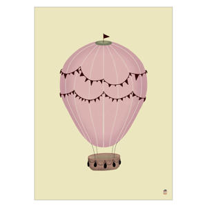 Poster - Magnelade - Op Op Op Lyserød (50 x 70 cm cm)