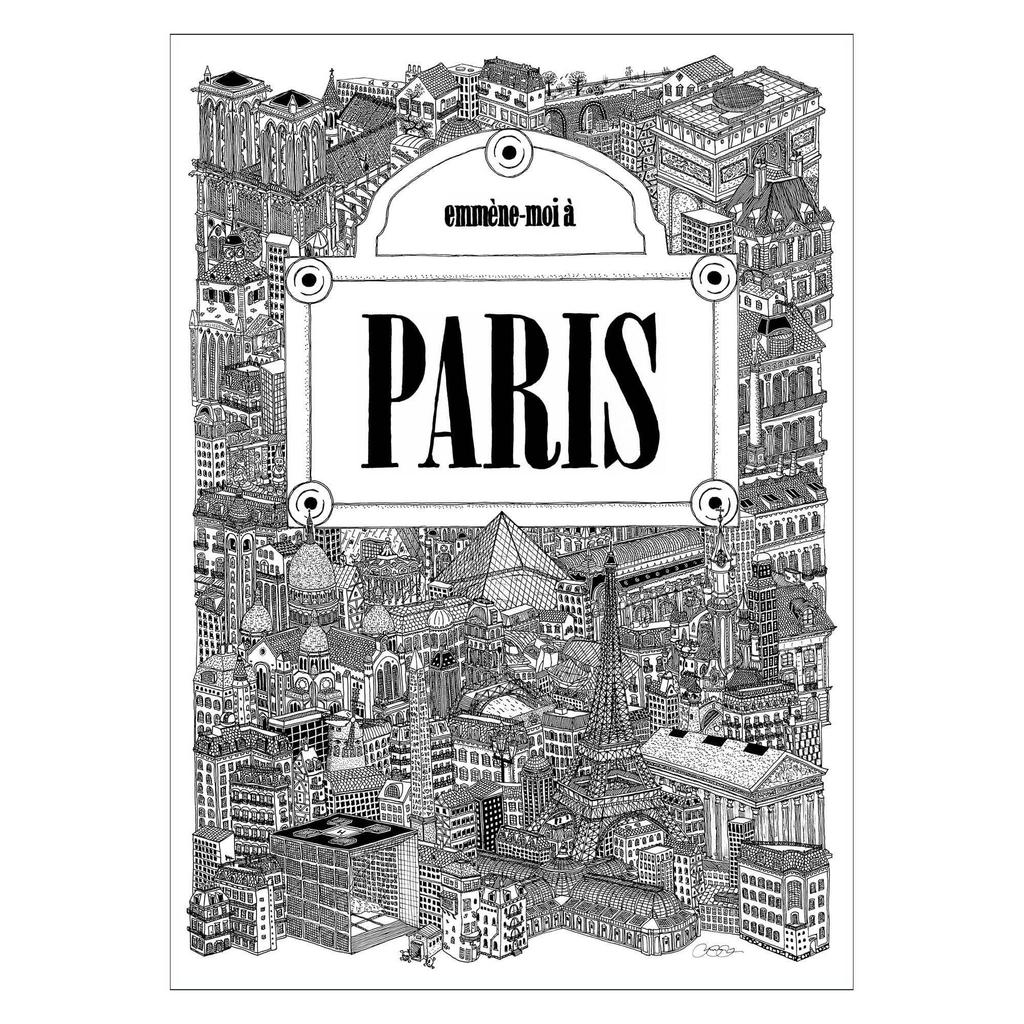 Poster & Frame Poster - Benjamin Noir - Paris (50 x 70 cm cm)