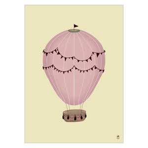 Poster - Magnelade - Op Op Op Lyserød (30 x 40 cm cm)