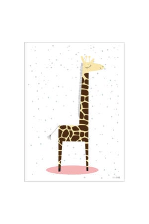Poster - Min Streg - Pige Giraf (50 x 70 cm cm)
