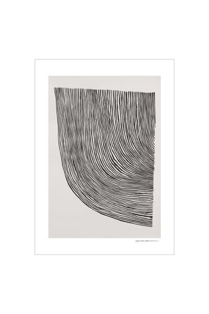 Poster - The Poster Club x Leise Dich Abrahamsen - Curves Black (30 x 40 cm cm)