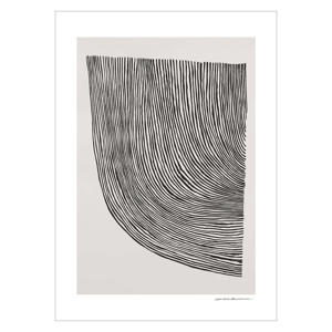 Poster - The Poster Club x Leise Dich Abrahamsen - Curves Black (30 x 40 cm cm)