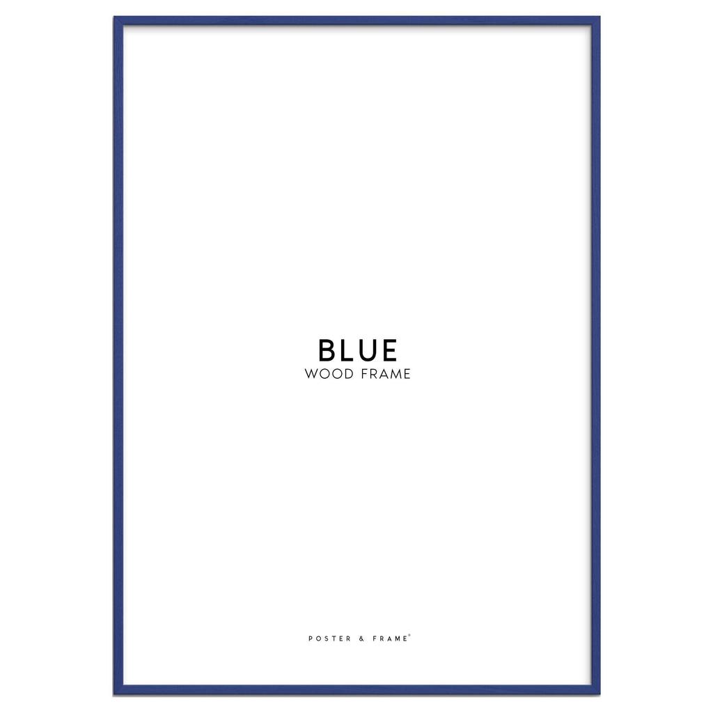 Poster & Frame houten lijst blauw acryl (50 x 70 cm cm)