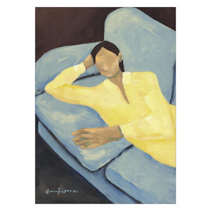 Poster - The Poster Club x Hanna Peterson - Blue Sofa (30 x 40 cm cm)