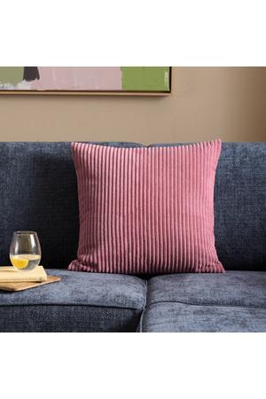 vierkante gestreepte sierkussenhoes Boy 45x45 cm - roze