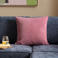 NOUS Living vierkante gestreepte sierkussenhoes Boy 45x45 cm - roze