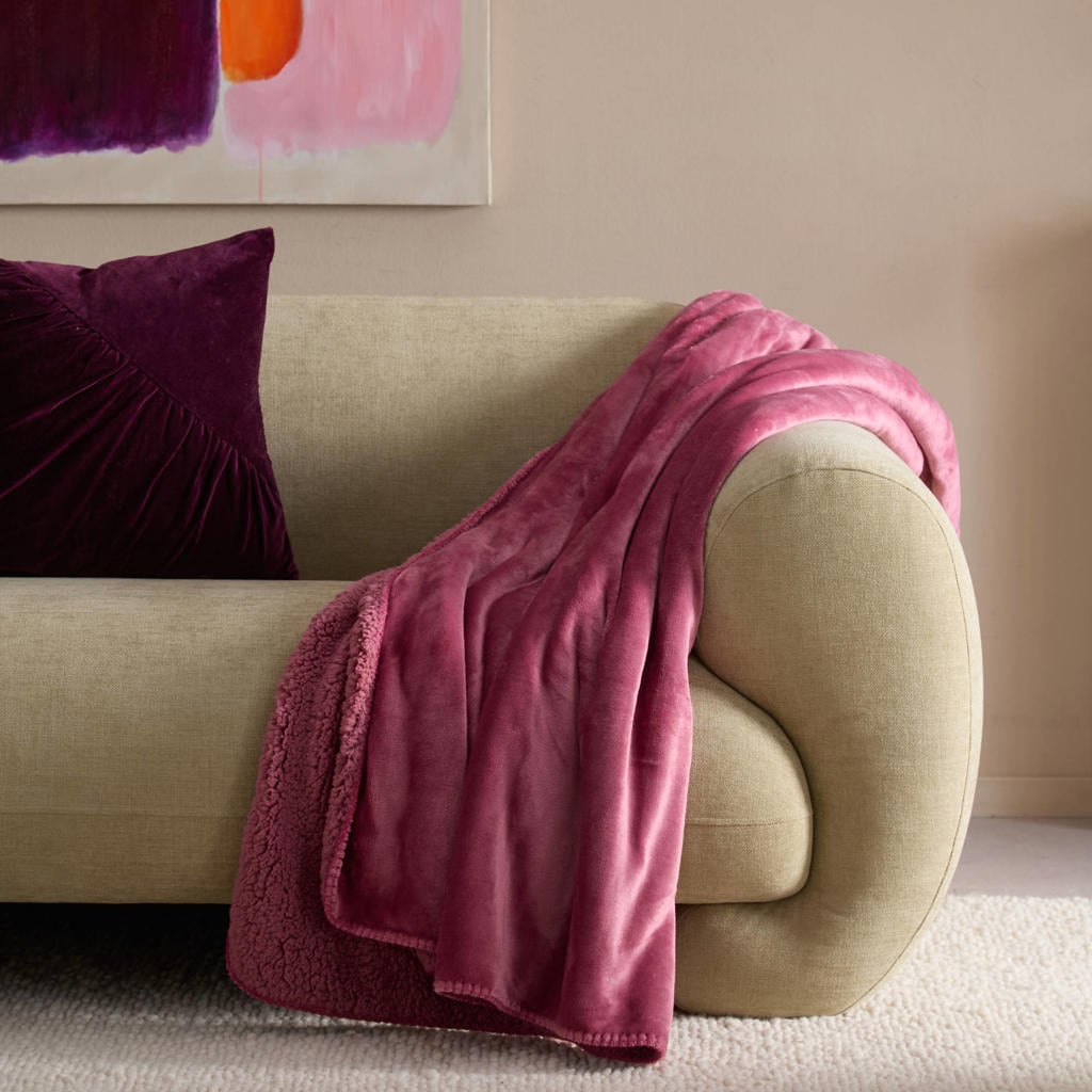 NOUS Living plaid Bidar 150x200 cm - roze