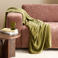 NOUS Living plaid Benxi 130x180 cm - olijfgroen