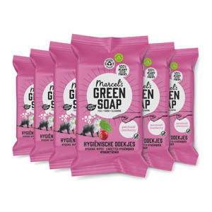 hygiënische schoonmaakdoekjes - Patchouli & Cranberry 6 stuks