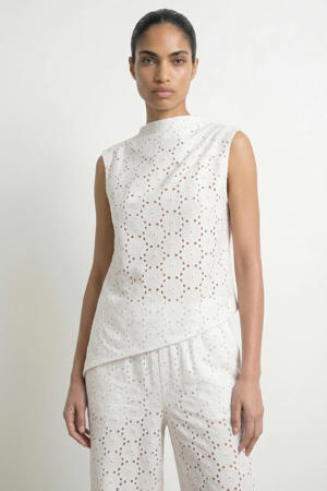 asymmetrische top ecru