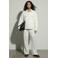 HYPEDROP straight regular waist casual broek ecru gebreid