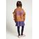 LOOXS little boxy sweater met ruches en backprint - bruin