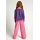 LOOXS little katoenen oversized gestreepte gebreide sweater - paars