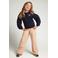LOOXS little rechtvallende sweater met backprint - donkerblauw