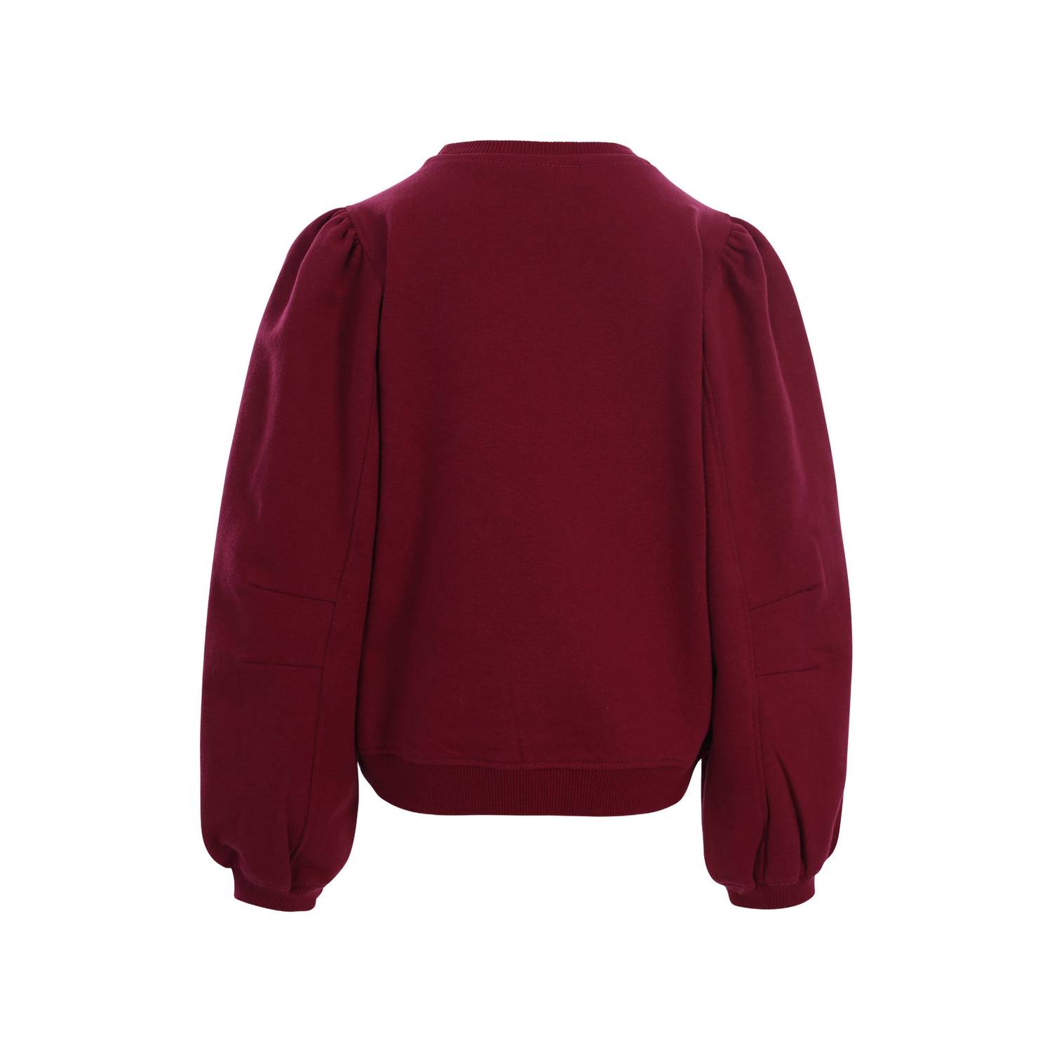 LOOXS little rechtvallende sweater met tekst donkerrood